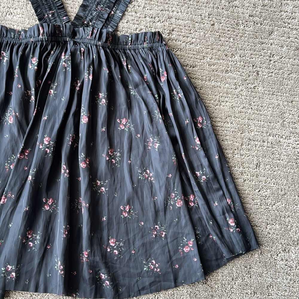 Ulla Johnson Margot Halter Neck Floral Blouse In Noir Size 8 - Picture 4 of 11